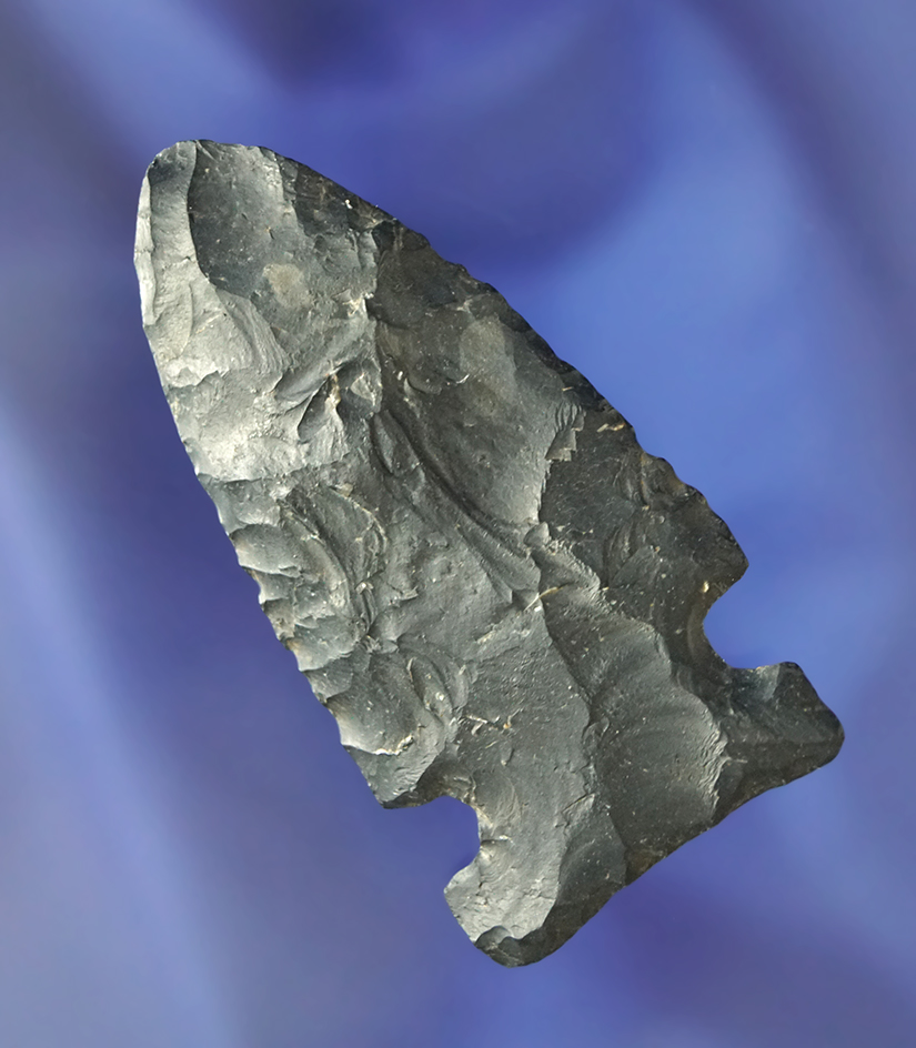 2 7/16" Coshocton Flint Big Sandy Sidenotch found in Putnam Co., Ohio.