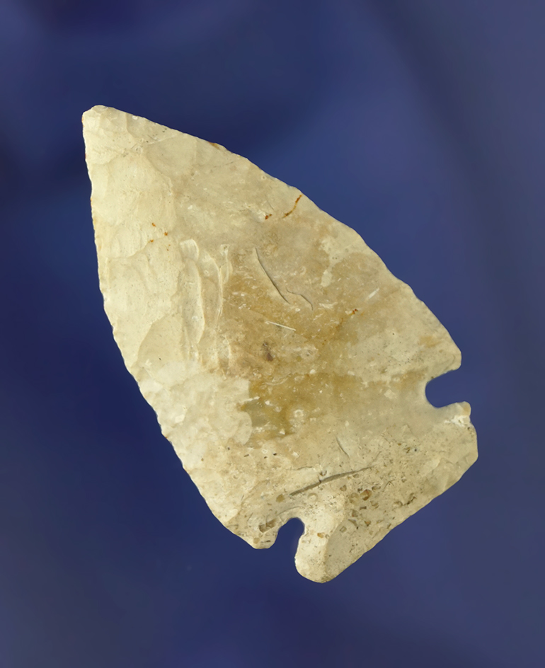 2 1/8" Intrusive Mound point found in Williams Co., Ohio Ex. Harlan Snyder, Hooks collections.