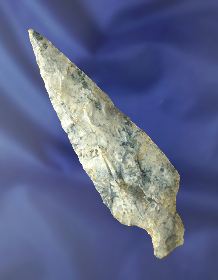 4 3/16" Ashtabula found on the Heimlich farm near Tiffin in Seneca Co., Ohio. Coshocton Flint.