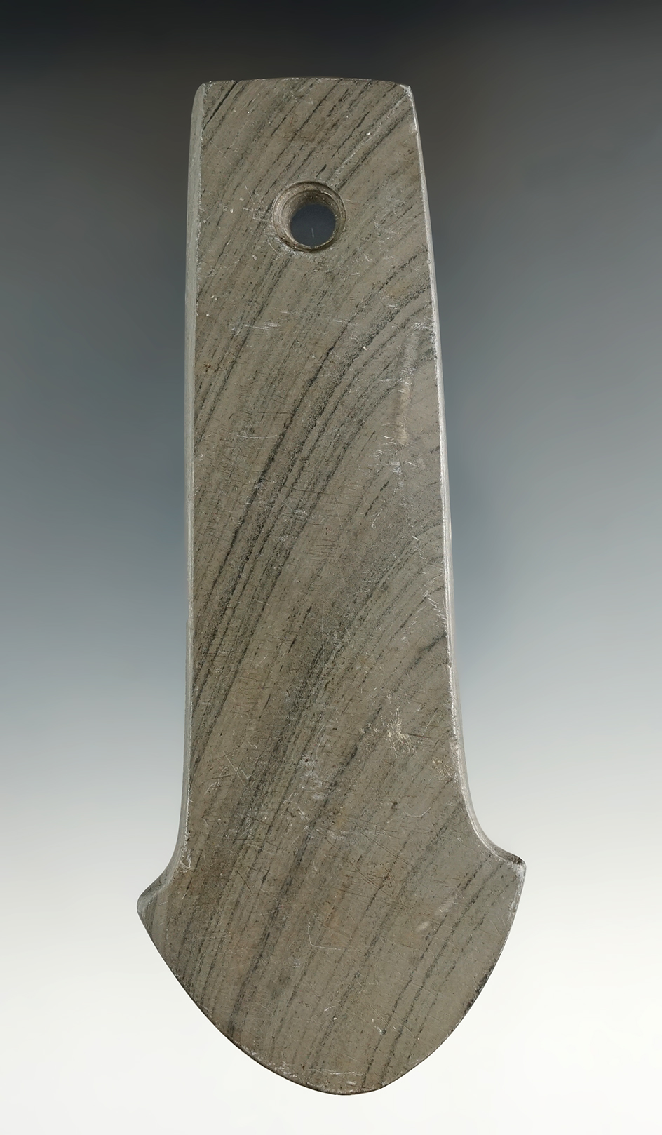 5 3/16" Woodland Anchor Pendant with nice banding. Found in Hancock Co., Ohio. Pictured in Ohio Arch