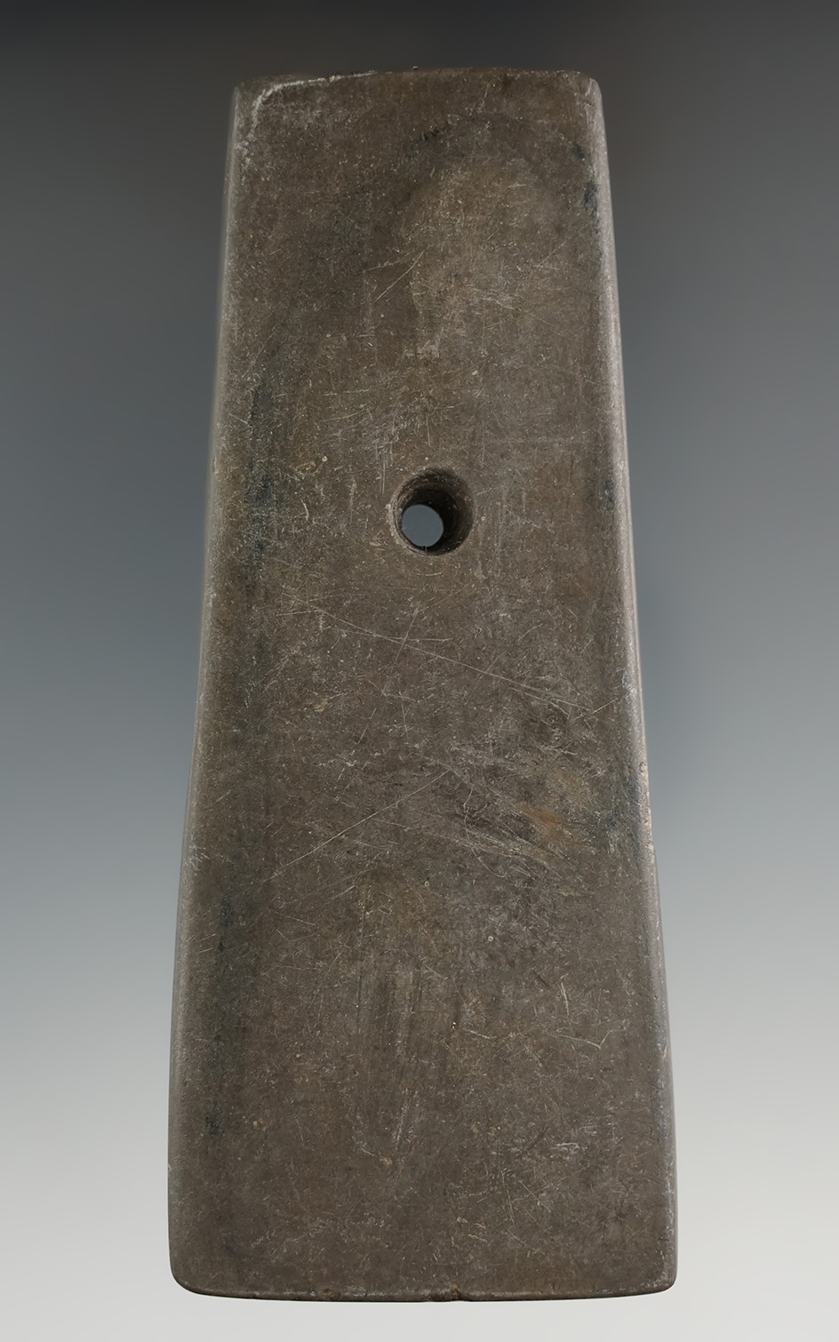 4 5/8" Woodland Trapezoidal Pendant found on the William Thomas Farm near Prospect, Marion Co., Ohio