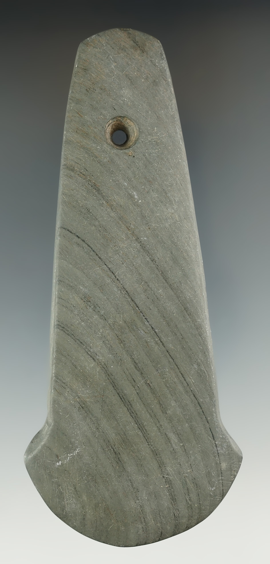 4 11/16" Adena Anchor Pendant found near Warren, Trumbull Co., Ohio. Ex. Frank Pike, Dr. Richard Sis