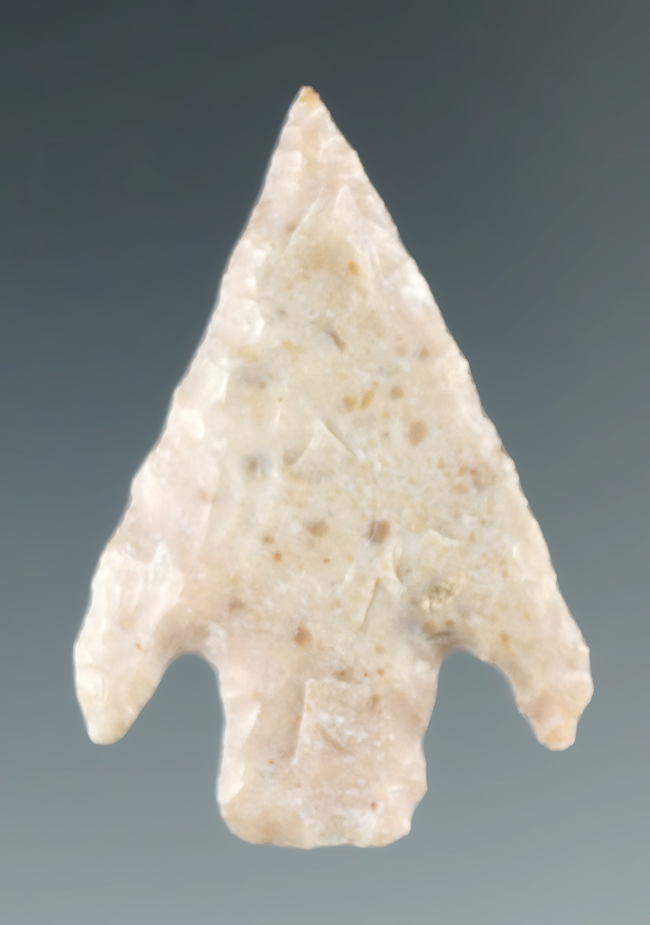 1 1/2" Shumla found in the Southbend area of Texas. Ex. Tom Davis, Wall Collections.