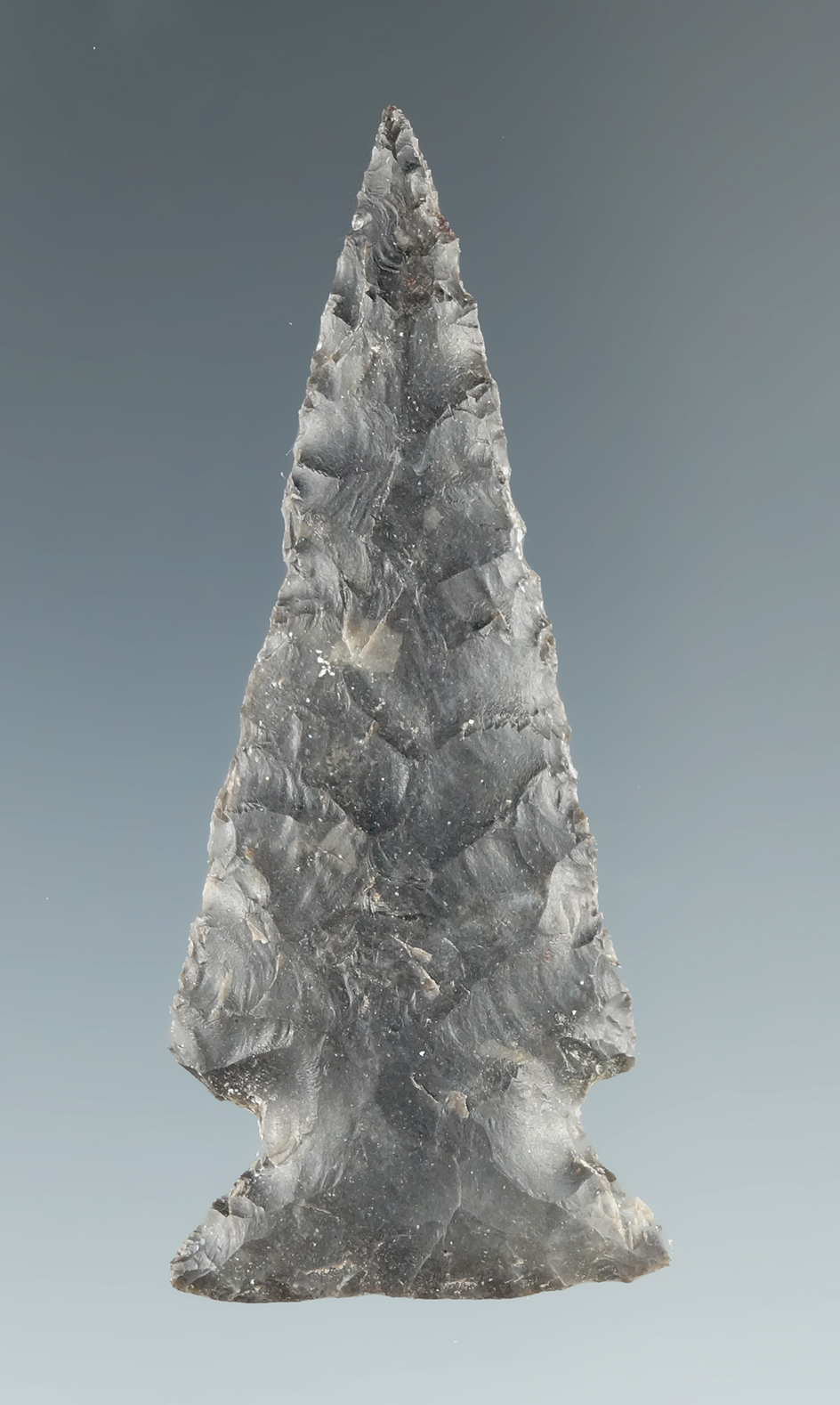 2 1/8" Ensor made from Owl Creek Chert, found in Coryell Co., Texas. Rogers COA.