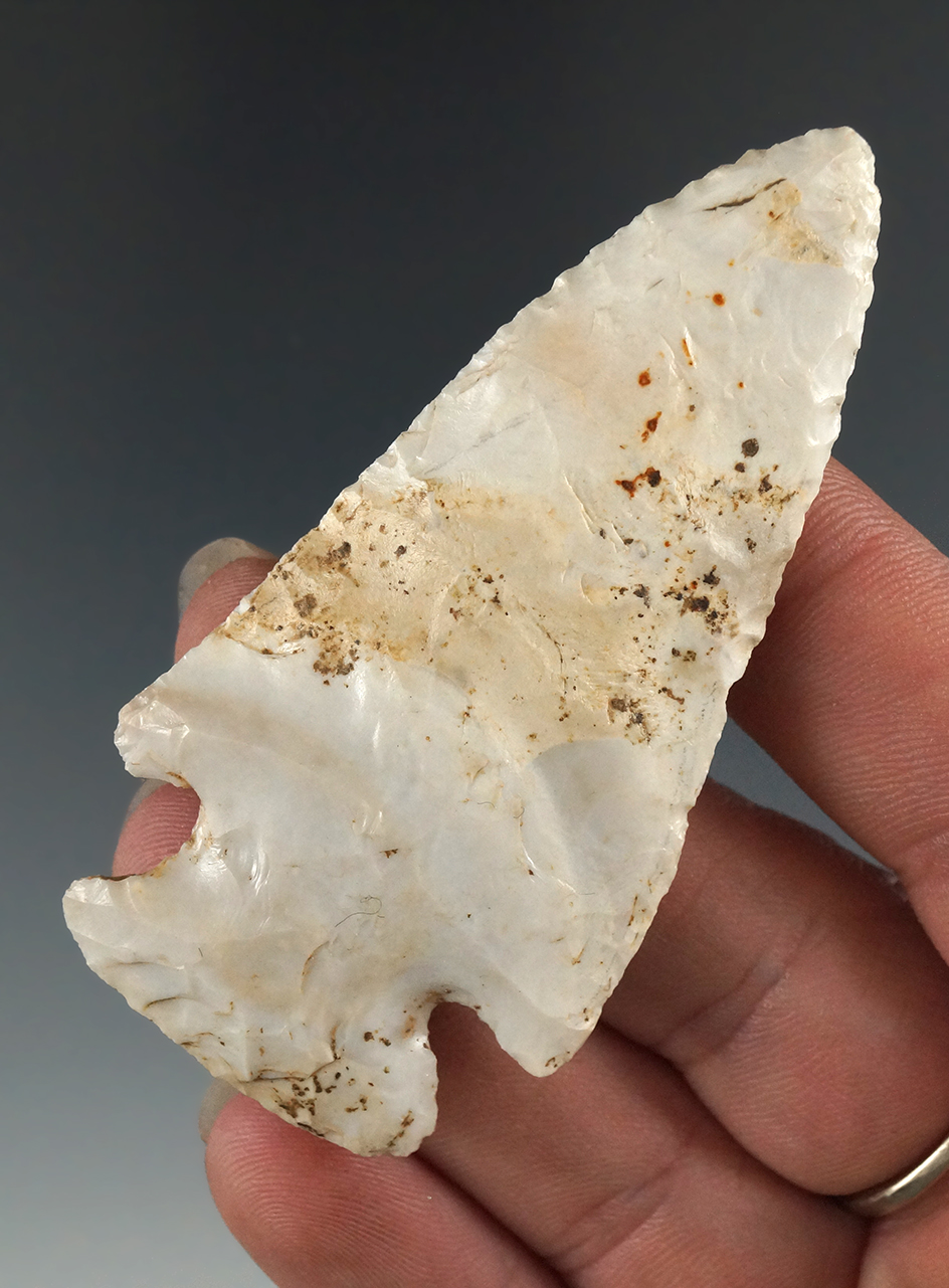 2 3/4" Woodland Hopewell found in Indiana. Ex. Danny Cross Collection. Rogers COA.