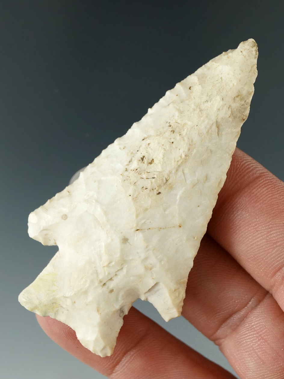 2 5/8" Hardin with restoration to 1 corner of base found in Adams Co., Illinois.