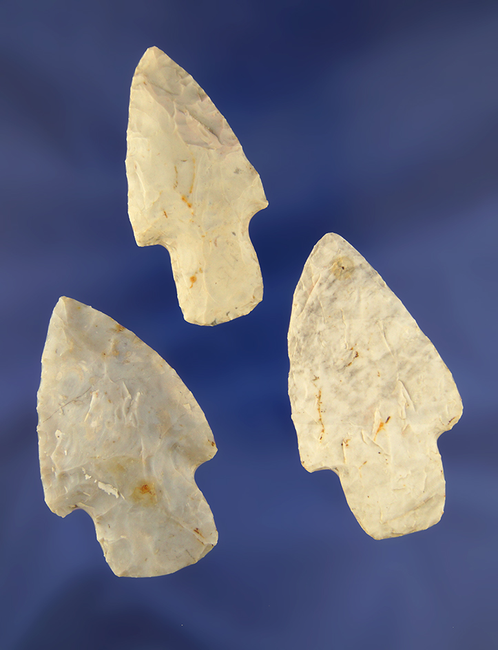 Set of 3 Adena Points from the frame of Norm Archer Adenas, pictured. Largest is 2 7/16".