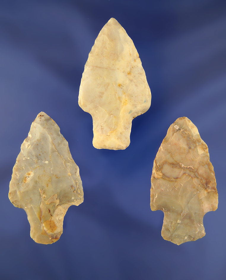 Set of 3 Adena Points from the frame of Norm Archer Adenas, pictured. Largest is 2 3/4".