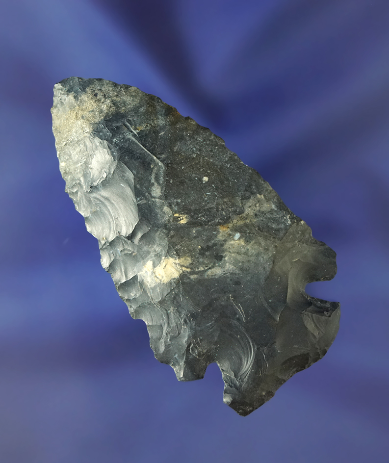 2 5/8" Notch Base Dovetail made from Upper Mercer Fint and found in Ashland Co., Ohio.