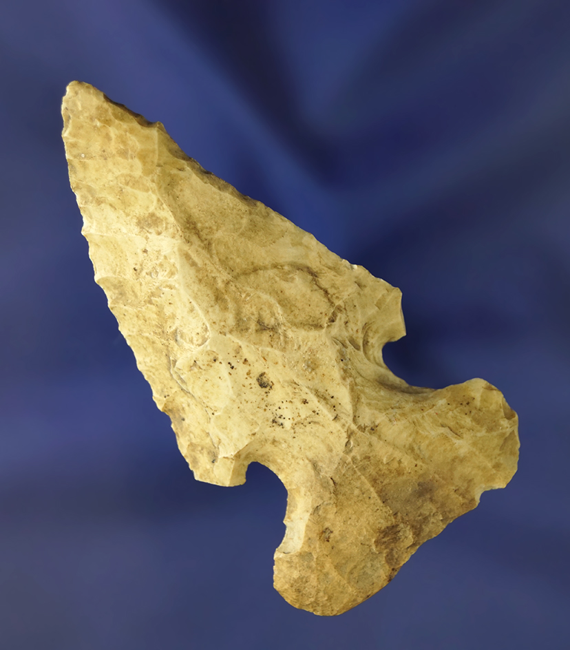 2 7/8" Heavily patinated Archaic Bevel found in Huron Co., Ohio.