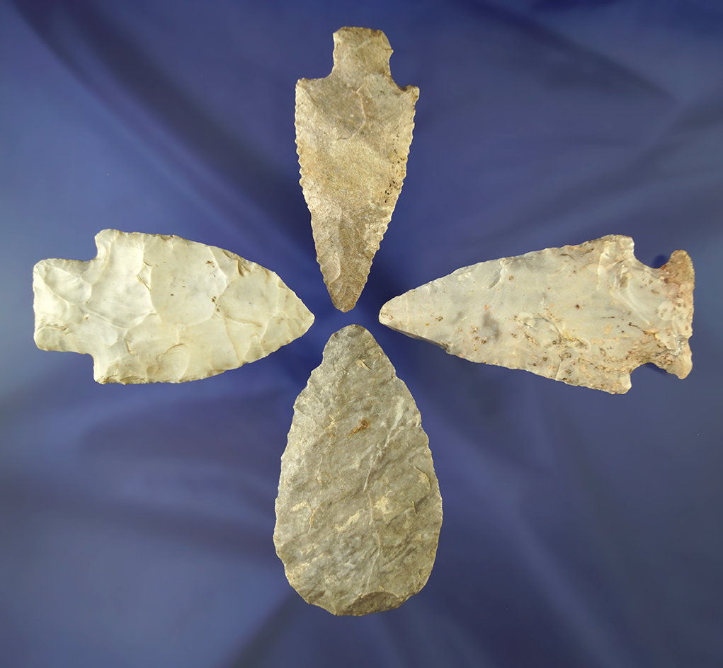 Set of four assorted Midwestern Knives, largest is 3 1/8".