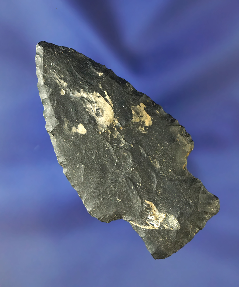 2 5/8" Adena made from Upper Mercer Flint found in Wayne Co., Ohio.  Ex. Kientz, Hooks.
