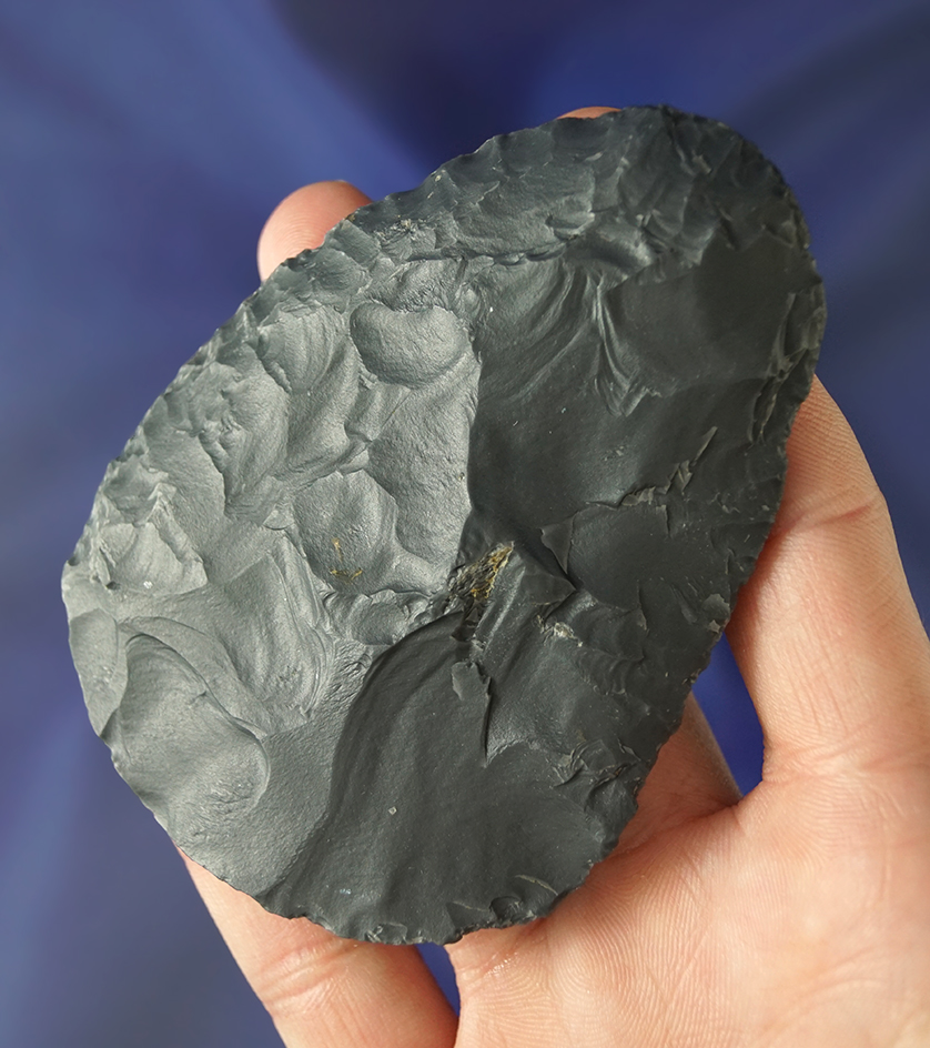 3 7/16" well flaked Coshocton Flint Blade found in Adams Co.,  Ohio.