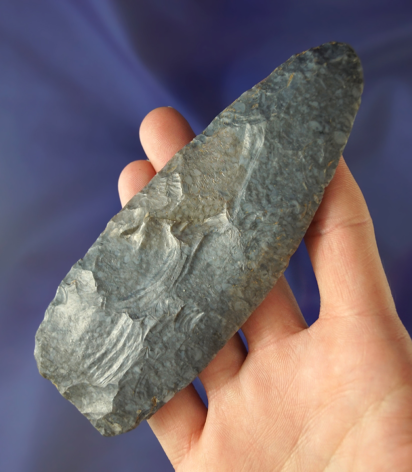 Exceptional 5" long Coshocton Flint Blade found in Kentucky. Excellent flaking.