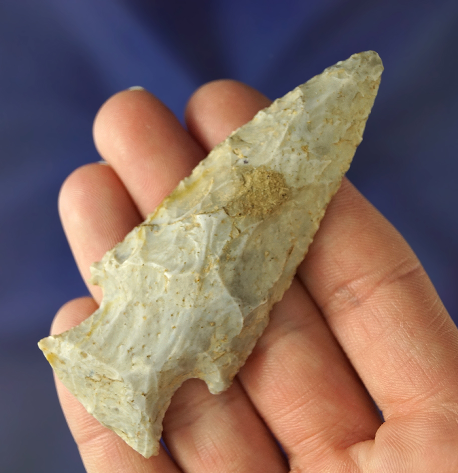 3 1/8" Hopewell Knife found near Homerville, Medina Co.,  Ohio. Ex. Jon Dickinson.