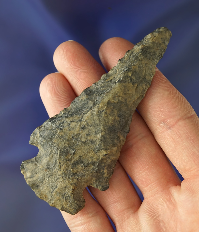 3 3/8" Duncan Island Knife made from mottled gray material.