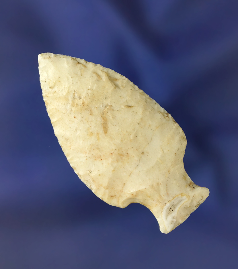 Nice flaking on this 2 1/16" Tablerock point found in Ohio made from Flint Ridge Flint.