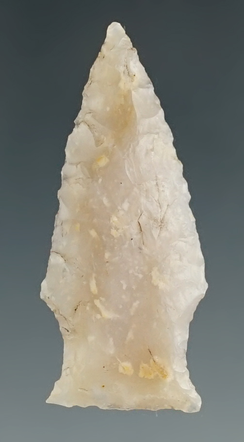 1 9/16" Darl made from semi-translucent Agate. Found near Sulfur Creek in Lampasas Co., Texas.