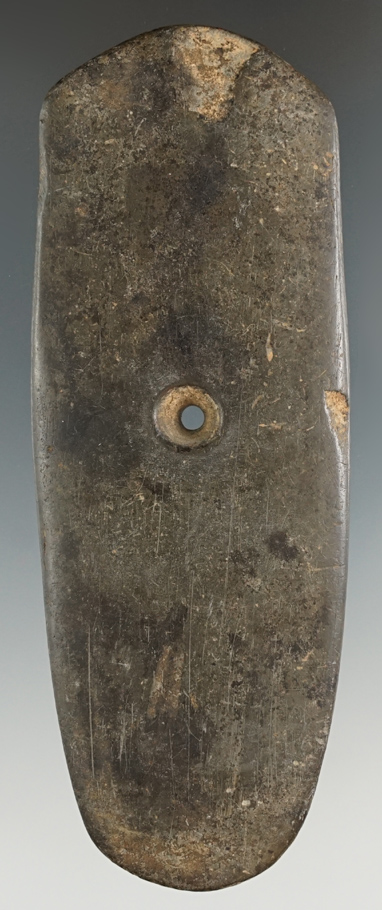 4 5/8" Hopewell Trapezoidal Pendant. Ex. Thomas Donkin, A.G. Donkin, Elmer Grimm Collections.