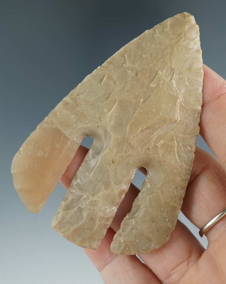 3 1/8" beautifully flaked Andice with restoration to oneyear. All else is original. Found in Texas.