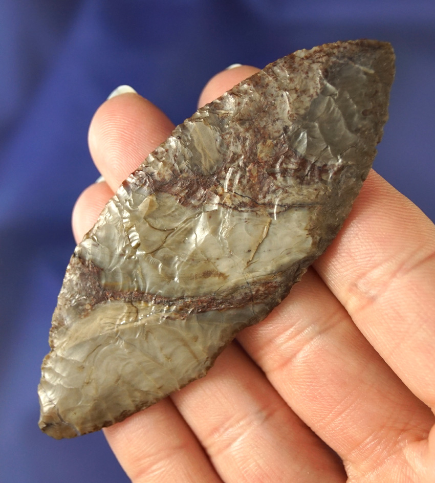 3 5/16" Bi-pointed Cascade made from beautiful material found near the Dalles Oregon