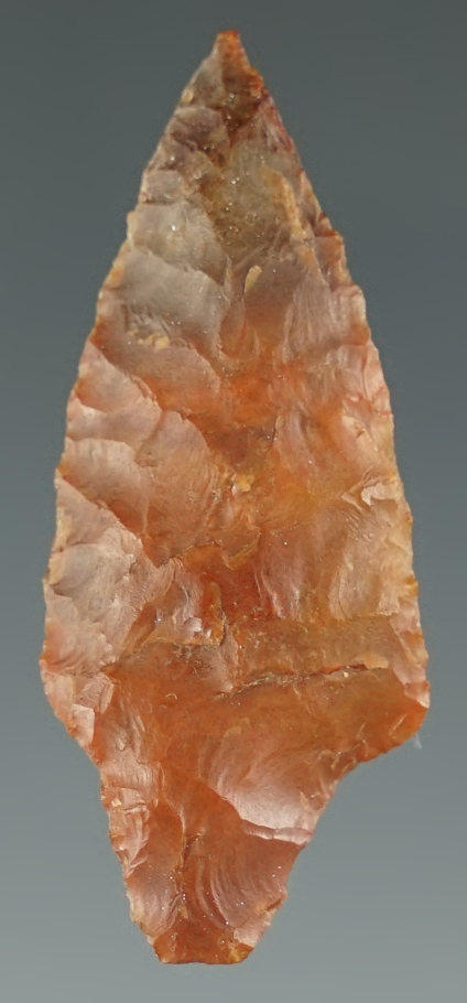 1 1/2" Stemmed Darl made from red Jasper. Found near the Columbia River, Oregon.