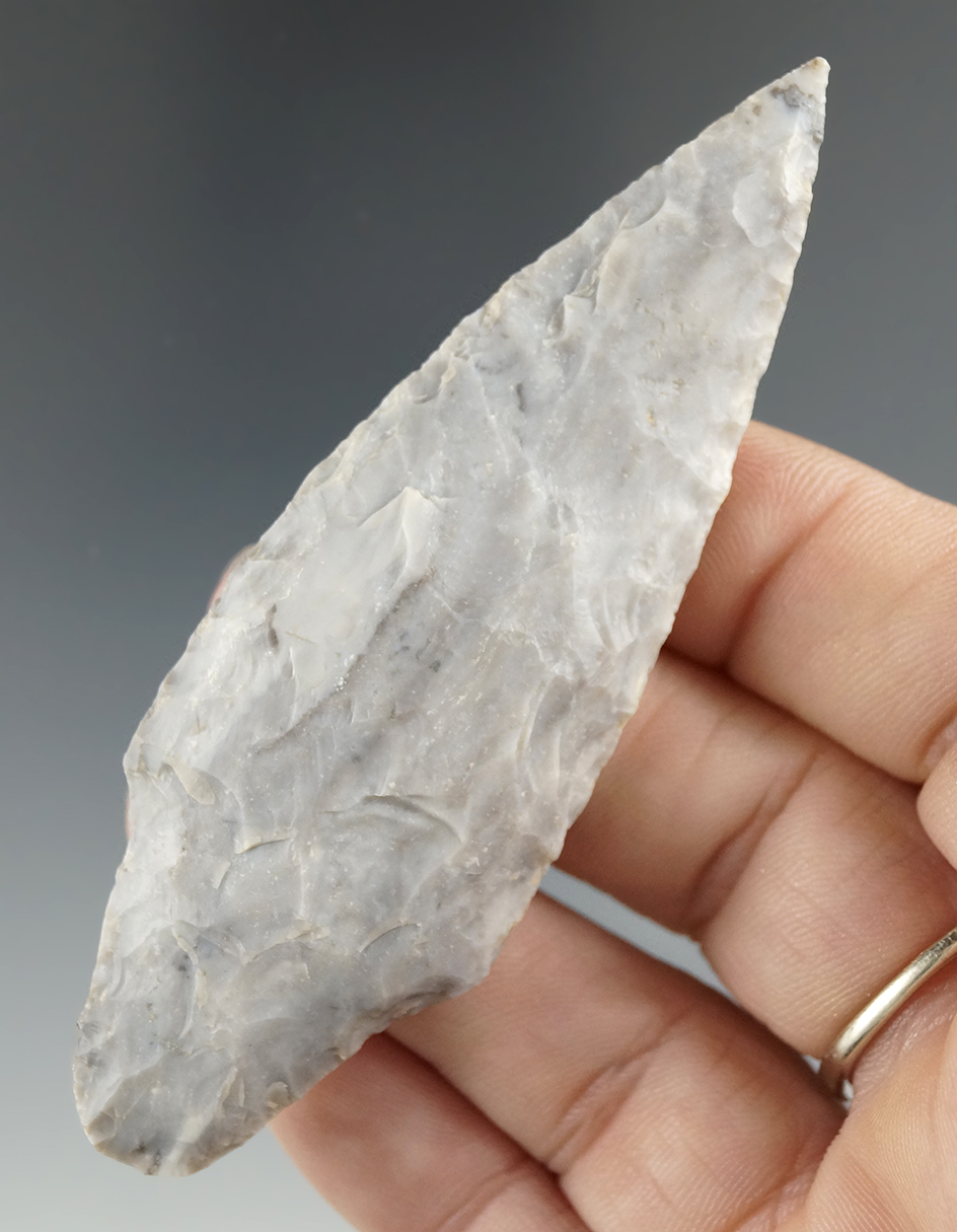 3 7/16" Adena found in Peoria Co., Illinois by Dave Hoggitt.