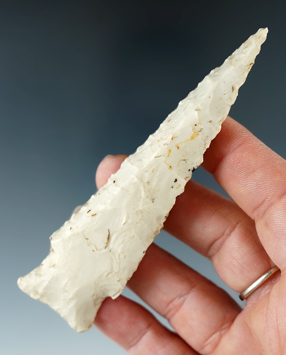 3 7/8" Hardin made from Burlington chert found in Pike Co., Missouri. Comes with a Berner COA.