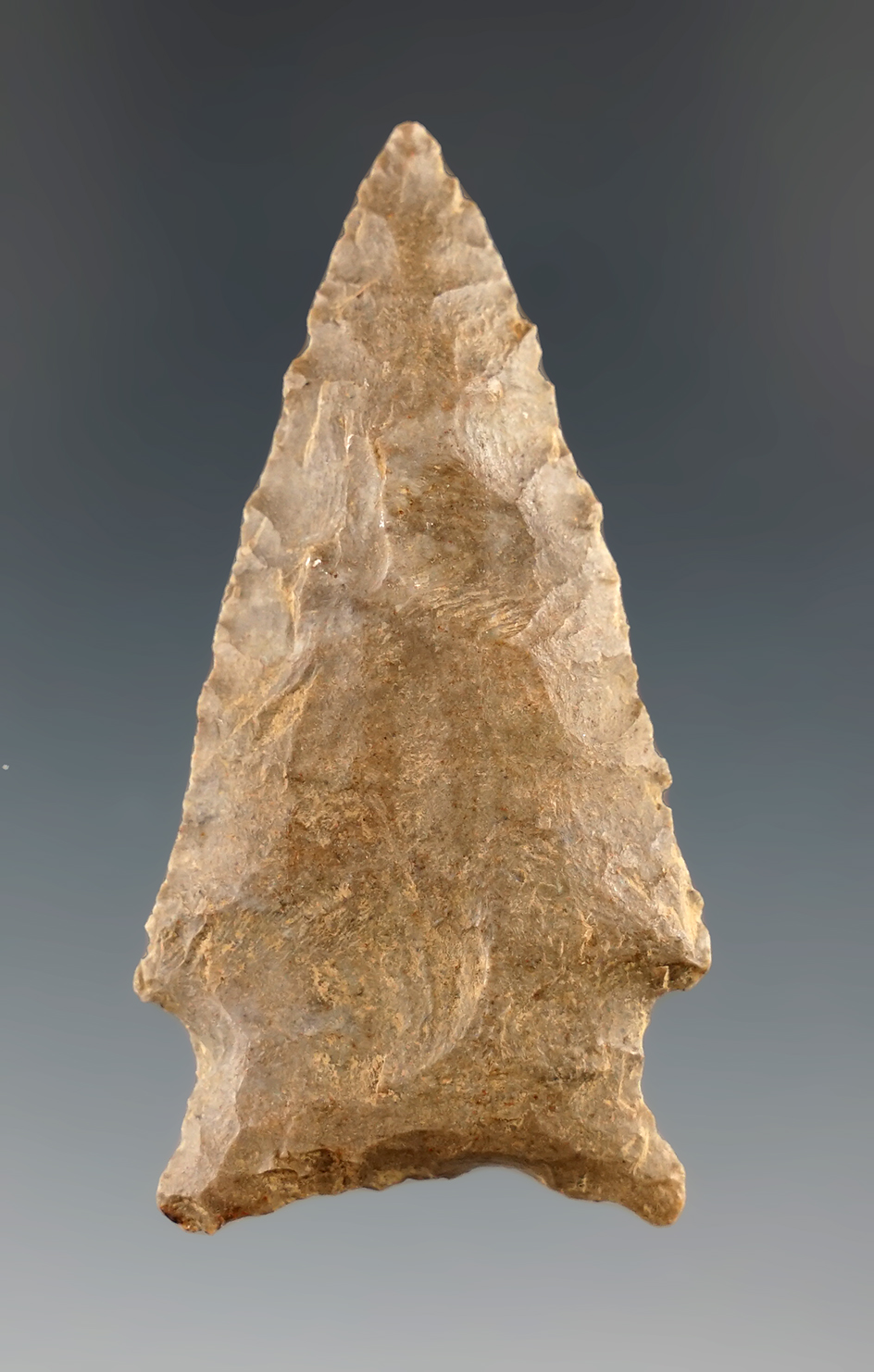 2 1/8" Nicely flaked Dart Point found in Wayne Co., Tennessee David Rich in the late 1960s.