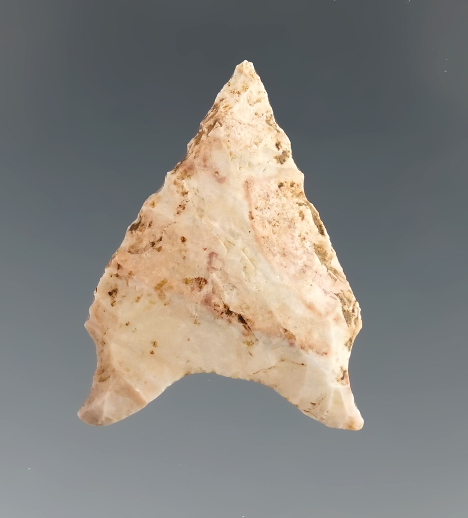 1 1/4" Classic style San Patrice point found in Texas.