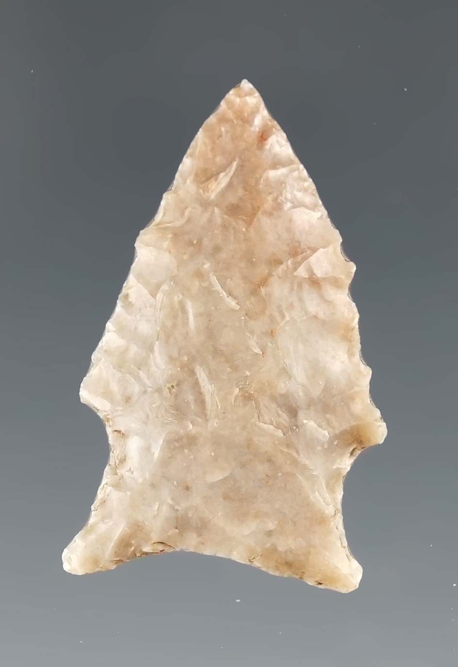 Nicely styled 1 3/16" Dart point found in Texas.