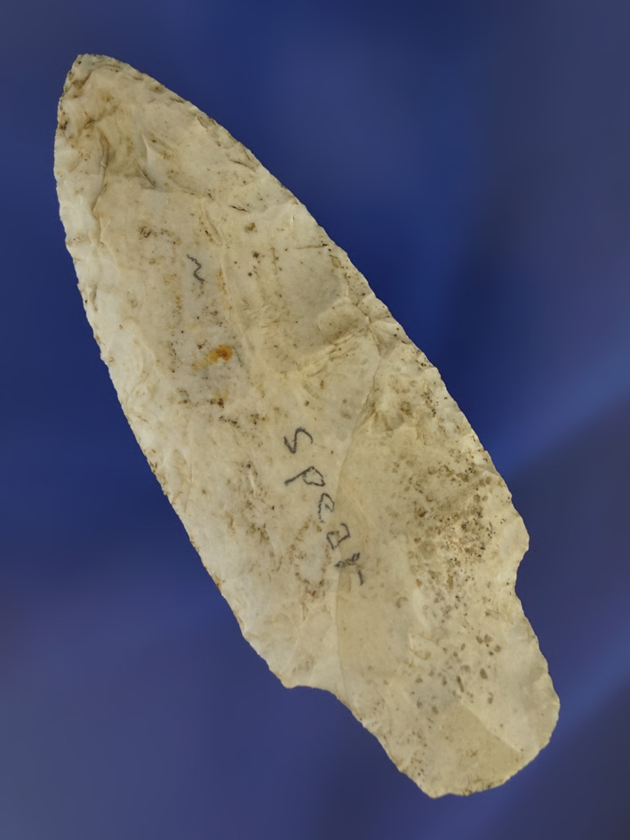 2 1/6"  Coshocton Flint fluted Paleo Clovis found in southern Ohio.