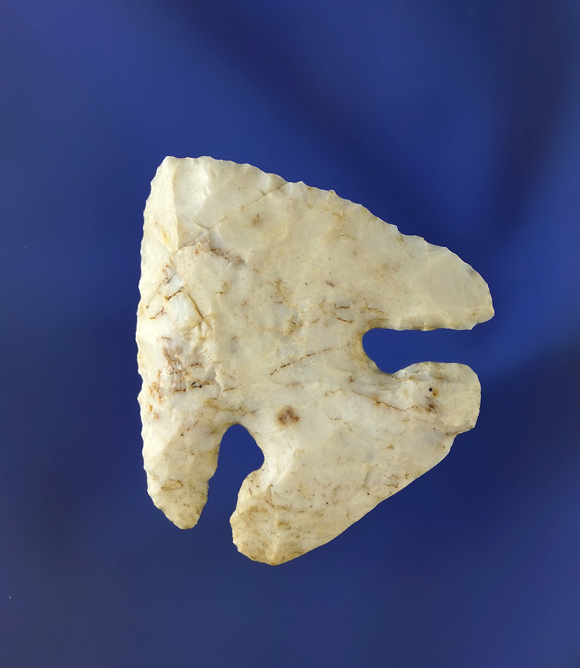 1 3/4" Archaic Thebes E Notch Bevel found in Fairfield Co.,  Ohio