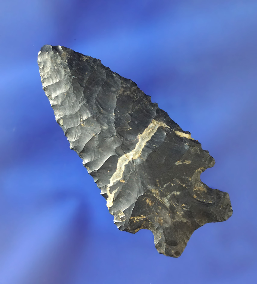 3" Bifurcate made from Coshocton Flint found in Ohio. Comes with a Bennett COA.