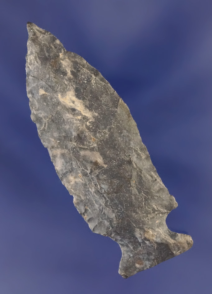 2 7/16" Coshocton Flint Fishspear found in Lorain Co.,  Ohio by Joe Kolar.