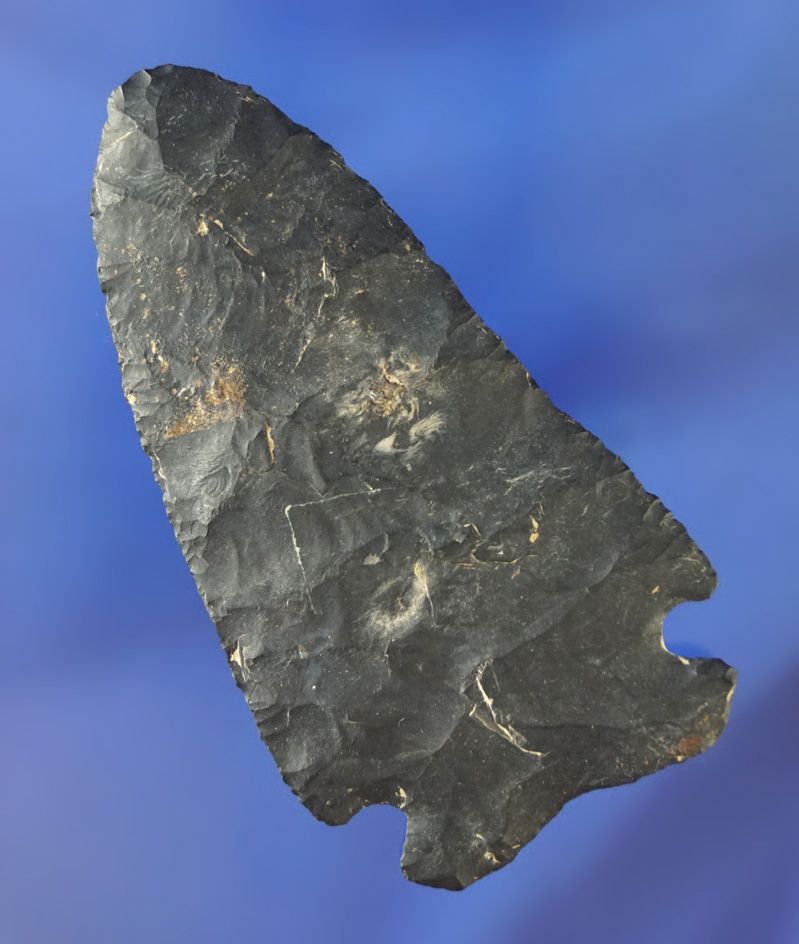 3 5/16" Meadowood made from Coshocton Flint found in Ohio.