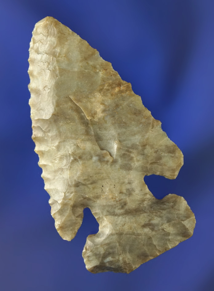Exceptional 2 3/4" Thebes E-Notch - attractive Coshocton Flint - Licking Co.,  OH. Ex. B. W. Stevens