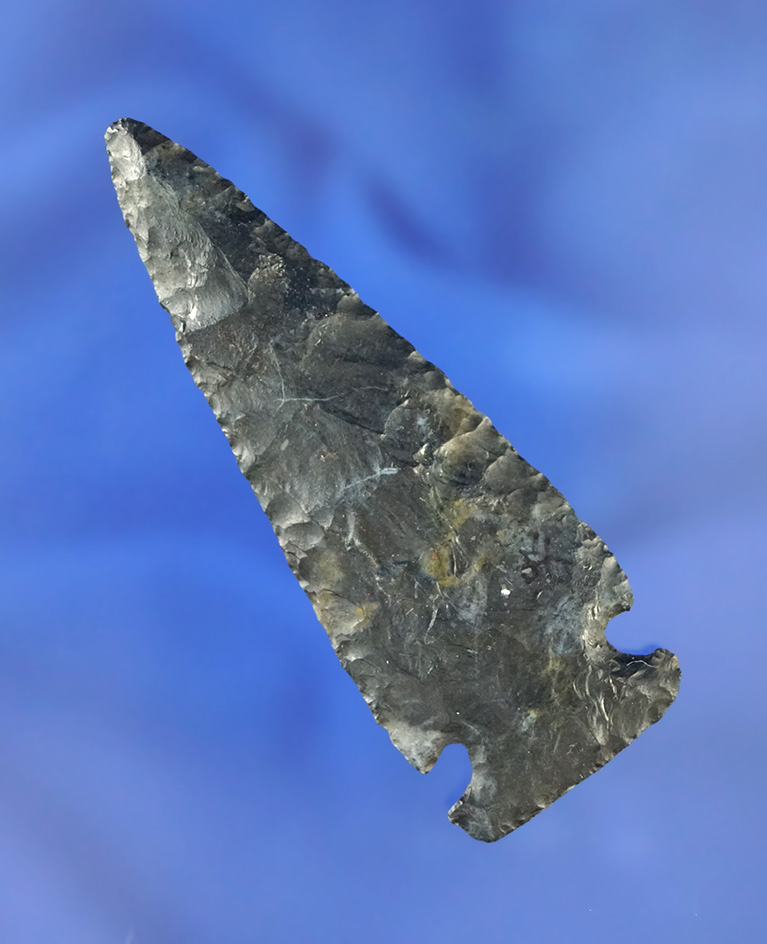2 5/8" Coshocton Flint Intrusive Mound point found in Licking Co.,  Ohio. Ex. Mick Vansteen..