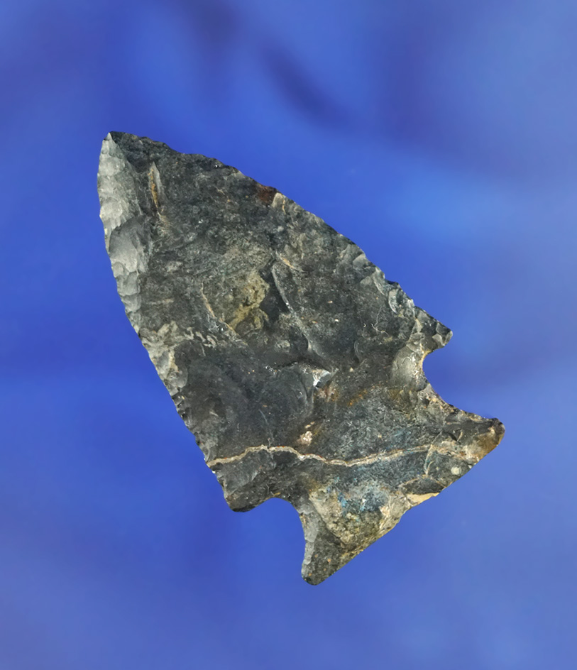 1 13/16" Coshocton Flint Intrusive Mound point in very nice condition found in Ohio. Ex. Don Potter