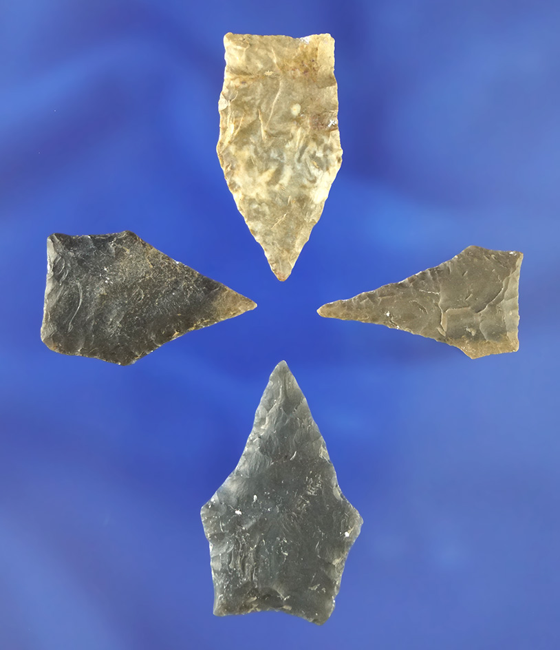 Set of 4 Jacks Reef Pentagonal Points found in Kentucky and VA.