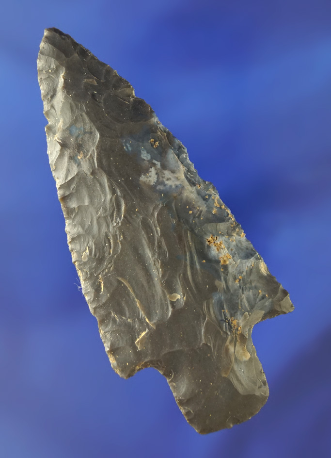 4 3/16" classic Adena made from multicolored Hornstone found in Ohio.