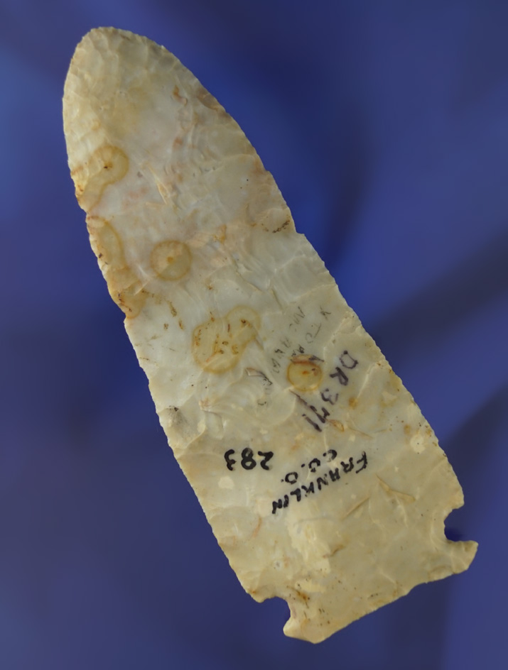 Sale Highlight! Large and nice! Rare style 5 1/8" Sidenotch Blade found in Franklin Co.,  Ohio