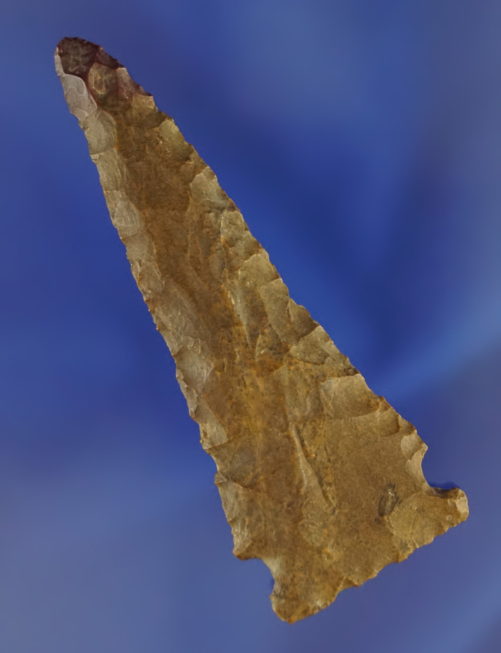 Classic styled 3 1/16" Meadowood Knife made from Plum Run  Flint found in Allen Co.,  Ohio.