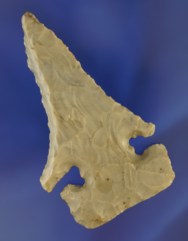 Truly classic style! 3 1/16" Flint Ridge Flint E-Notch Bevel  found in Licking Co.,  Ohio.