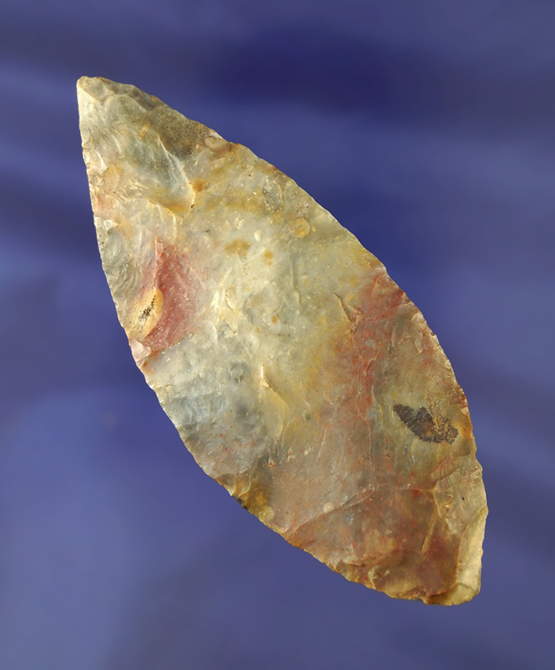 Exceptional! 4 3/16" Adena Bi-pointed Blade found in Clermont Co.,  Ohio. Davis G-9+ COA.