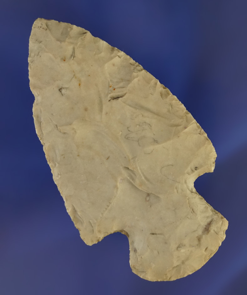 Very thin 3 3/16" Flint Ridge Flint Hopewell found in Auglaize Co.,  Ohio.