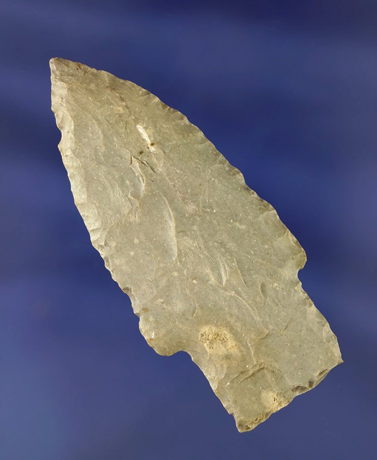 2 7/8" Paleo Stringtown Lance found in Ohio made from Coshocton Flint. Comes with a Davis COA.