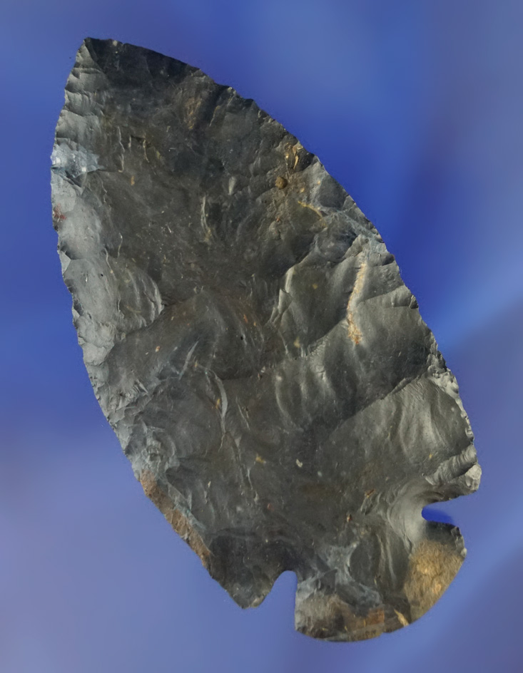 3 1/2" classic styled Coshocton Flint Dovetail found in Coshocton Co.,  Ohio.