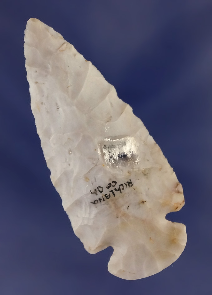 2 11/16" high quality Flint Ridge Flint Dovetail found in Richland Co.,  Ohio Ex. Dean Driskill.