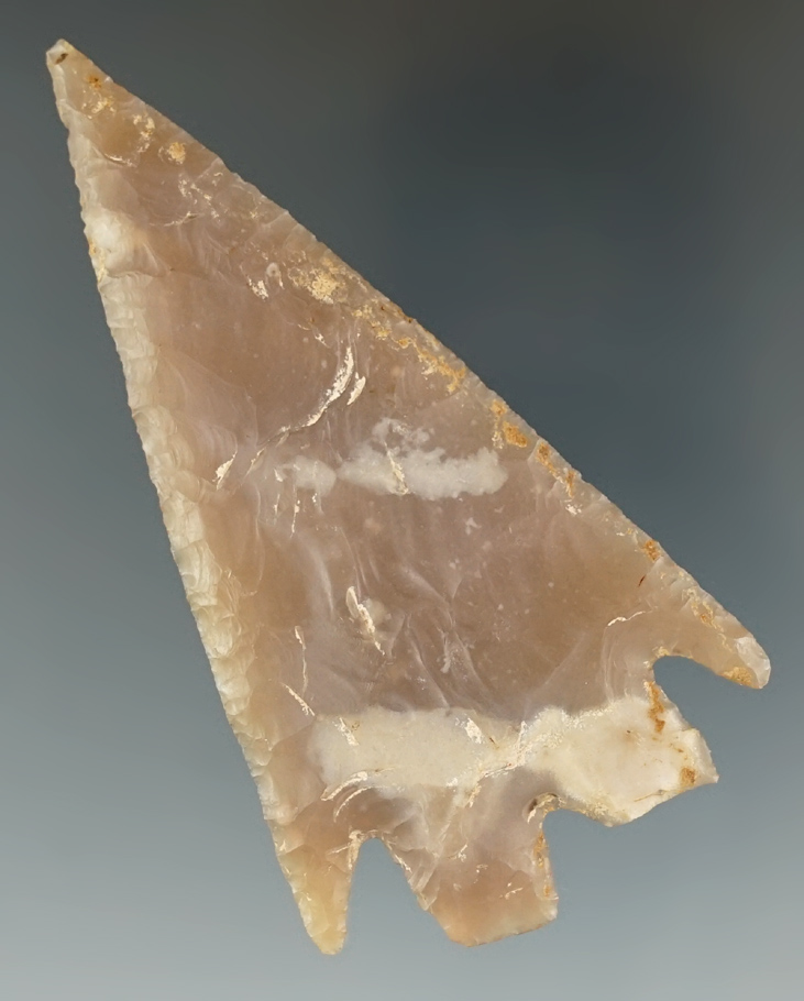 3 7/16" Montell made from Edwards found in Central Texas. Bennett and Stermer COA's.